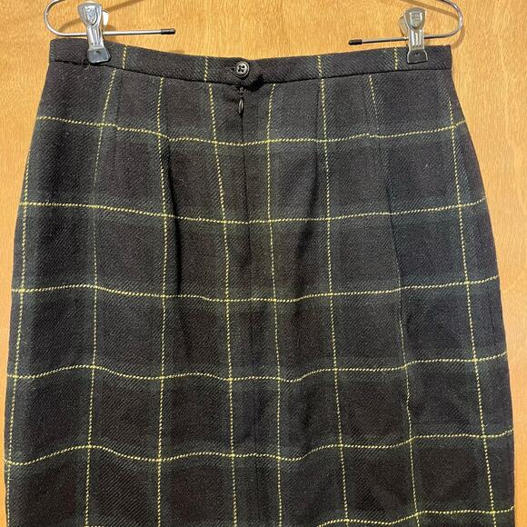 Vintage Harve Benard Sport Plaid Pencil Skirt Women's Size 10 100% Wool - Picture 8 of 10